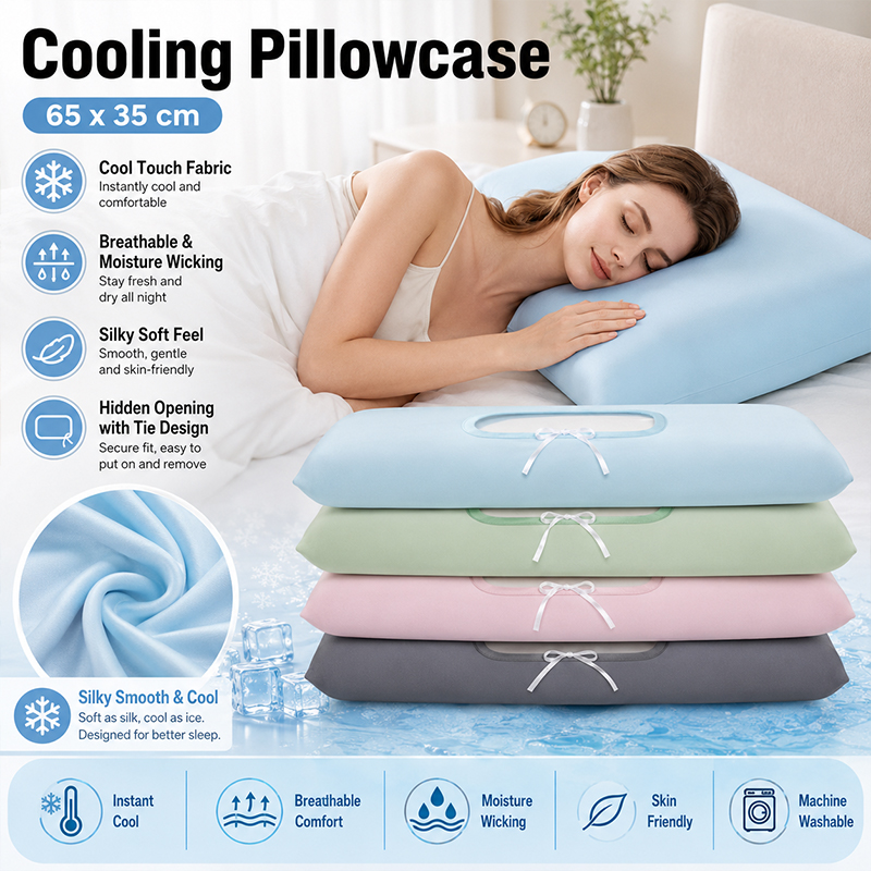 Silk Pillowcase - Ice Silk Pillow Case Cooling Breathable