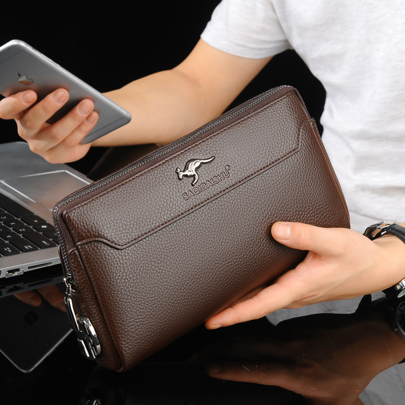 Leather Wallet Men - High Quality Soft Leather Code Lock