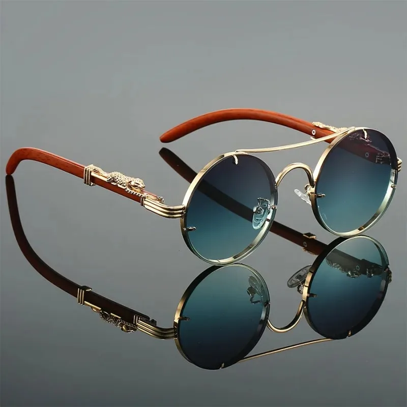 Sunglasses Uv400 - Vintage Round Outdoor Activities Sunglasses Men