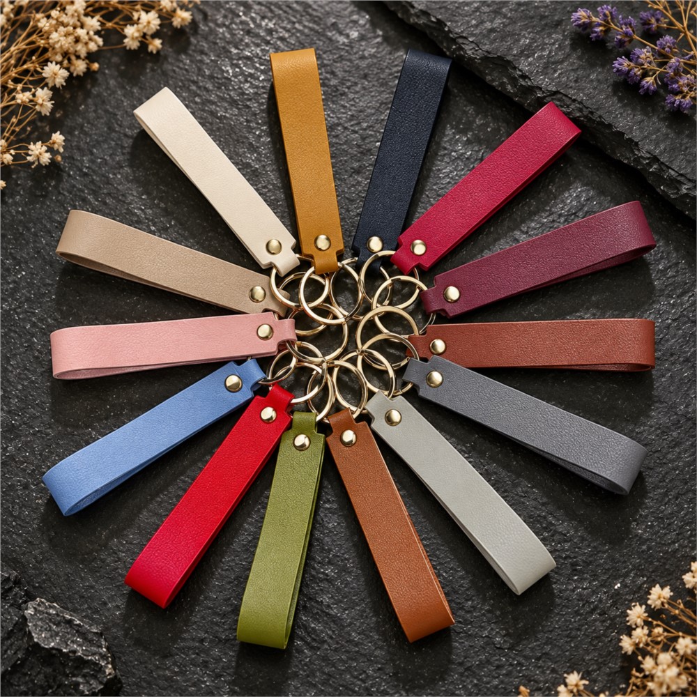 1/5pcs PU Leather Keychain Gif - đánh giá và giá Leather Wallet Men