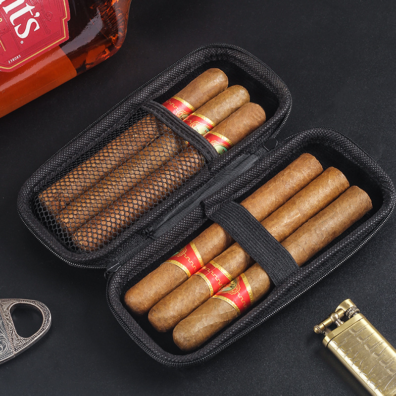 6-Count Portable Cigar Case Li - đánh giá và giá Premium Cigar Case