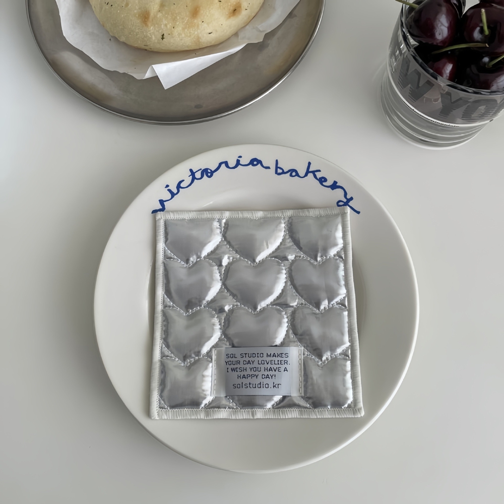 Korean Ins Love Quilted Metal  - đánh giá và giá Marble Coaster Set
