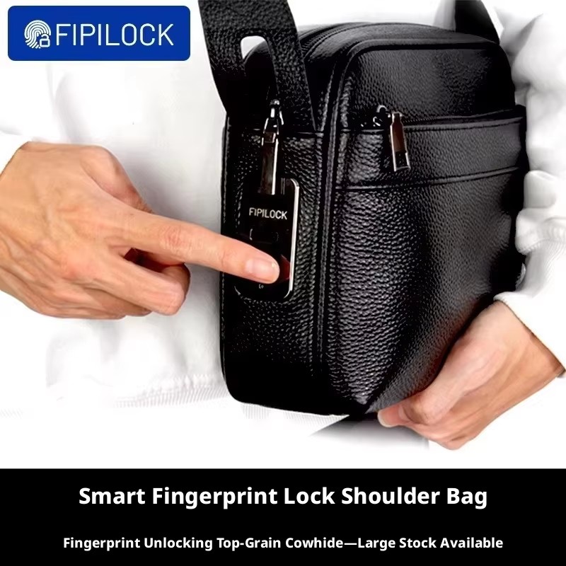 Anti-theft Fingerprint Lock Ba - đánh giá và giá Leather Wallet Men