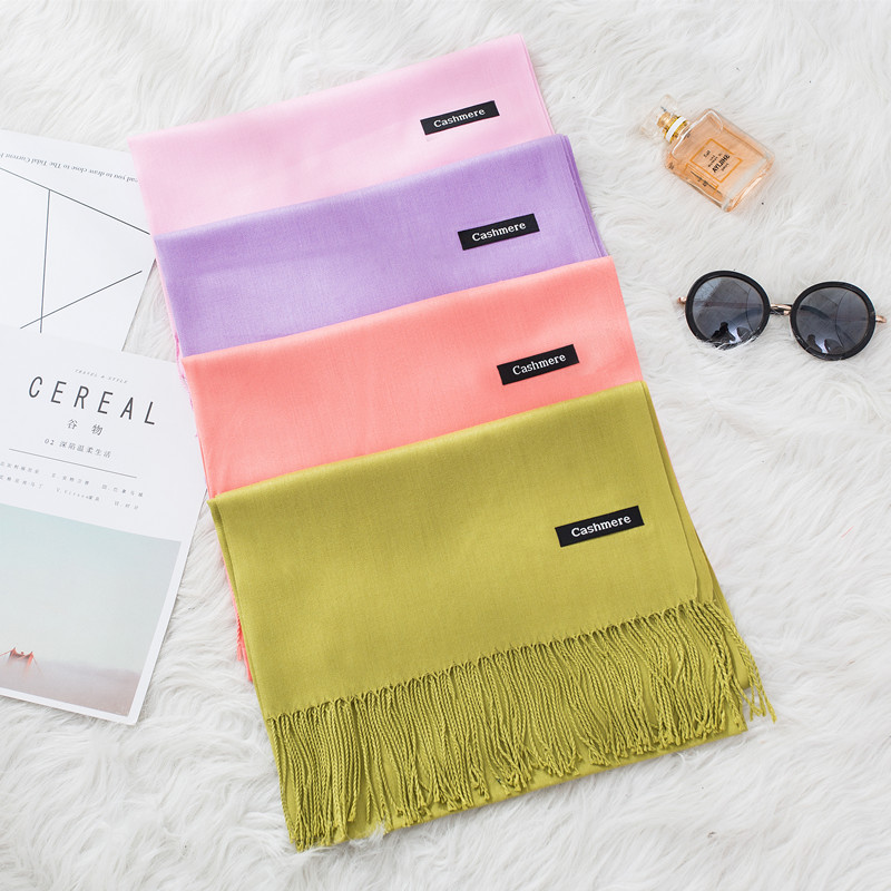 Thời Trang Màu 2020 Phụ Nữ Khă - đánh giá và giá Cashmere Scarf